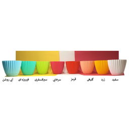  گلدان دانیال پلاستیک کد 1012 مجموعه 8 عددی