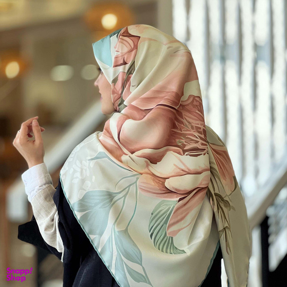 روسری زنانه آنالیا مدل ابریشم لاکچری طرح بهار کد 5060