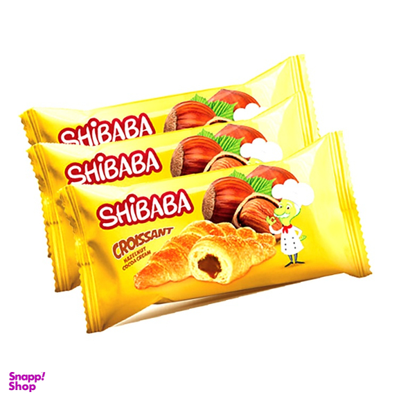 کروسان کرم فندقی شیبابا وزن 50 گرم
