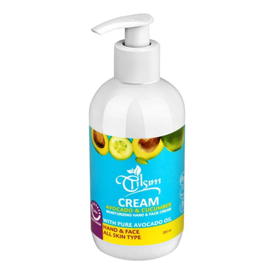 کرم مرطوب کننده دست و صورت تیلسیم مدل آووکادو و خیار حجم 200 میلی لیتر