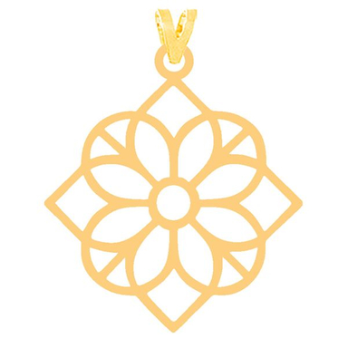 آویز گردنبند طلا 18 عیار زنانه کرابو مدل شکل هندسی Kr31674