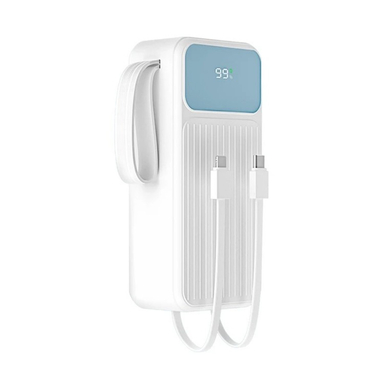 پاوربانک پی زد ایکس مدل V31 Fast Charge 22.5W Cabled ظرفیت 30000 میلی آمپر ساعت