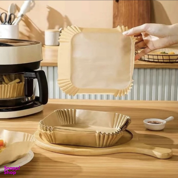 ظرف پخت مدل کاغذ سرخ کن مربع کد M16 مجموعه 100 عددی