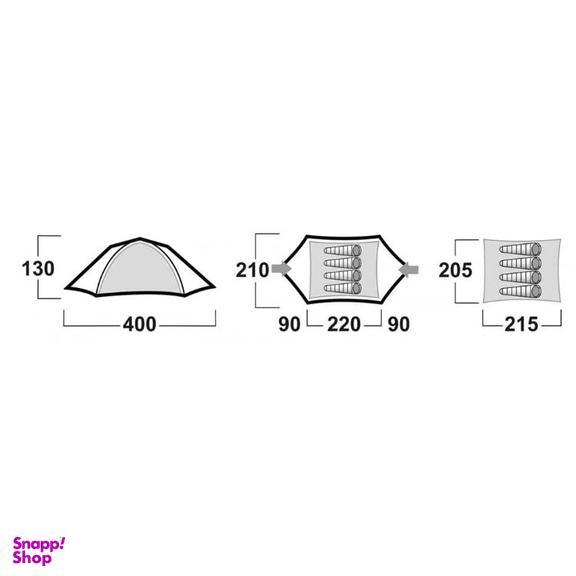 چادر 4 نفره هاسکی مدل Bright 4