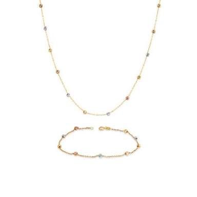 نیم ست طلا 18 عیار زنانه اپال گلد مدل گوی البرنادو کد G45