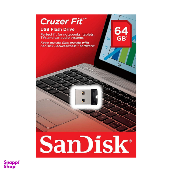 فلش مموری سن دیسک مدل U2.0/3.0 CRUZER FIT ظرفیت 64 گیگابایت