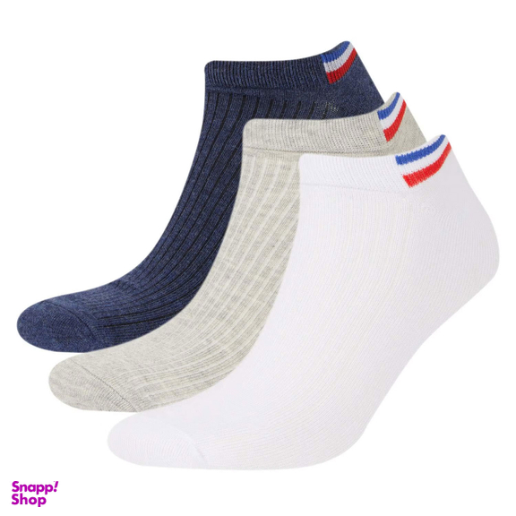 جوراب ساق بلند مردانه دفکتو مدل Trainer بسته 3 عددی