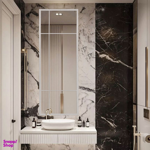 آینه سرویس بهداشتی الف مدل نیم قد کلاسیک