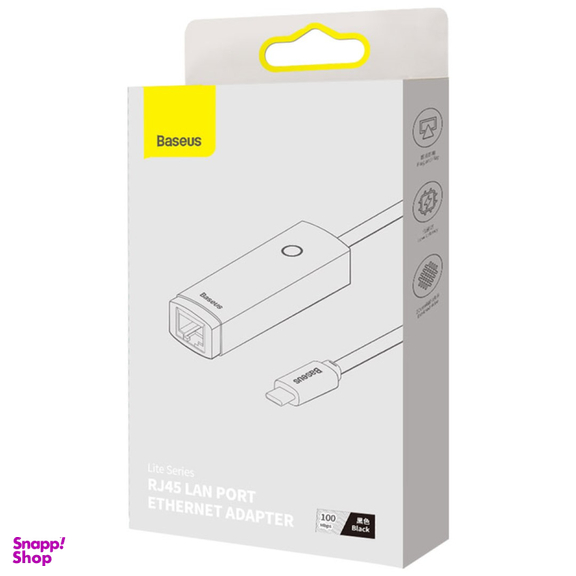 کابل تبدیل Type-C به پورت شبکه RJ45 LAN بیسوس مدل Lite Series WKQX000201