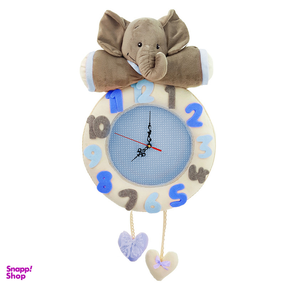 ساعت دیواری کودک نی نی سیس مدل فیل کد W-F/AB