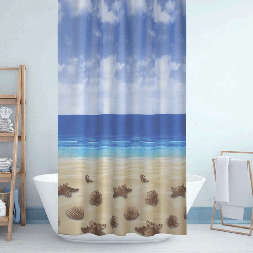 پرده حمام دلفین کد jack-10019 سایز 200×180 سانتی متر