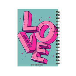 دفتر زبان 50 برگ طرح  love کد  45