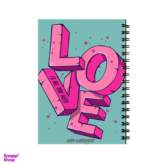 دفتر زبان 50 برگ طرح  love کد  45