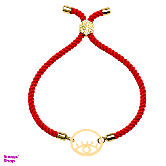 دستبند طلا 18 عیار زنانه کرابو طرح چشم نظر مدل Kr102217