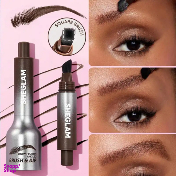 هاشور ابرو شیگلم مدل Brow-Fection Angled Brush & Dip رنگ شکلاتی
