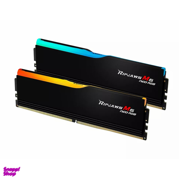 رم دسکتاپ جی اسکیل مدل RIPJAWS M5 NEO RGB DDR5 Dual-Channel 6000MHz CL36 ظرفیت 16 گیگابایت بسته 2 عددی