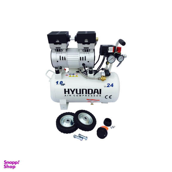کمپرسور باد سایلنت هیوندای (Hyundai) مدل 1024-AC حجم 24 لیتر