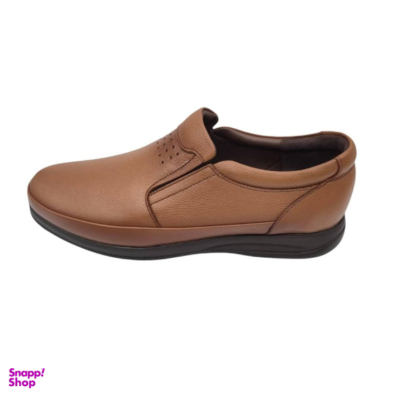 کفش طبی مردانه چرم ریباری مدل R79 رنگ عسلی