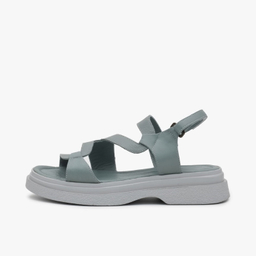 صندل زنانه چرم تهران کد A64T رنگ نقرابی