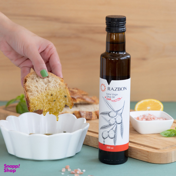 روغن زیتون فرابکر حاوی عصاره طبیعی چیلی رزبن حجم 250 میلی لیتر