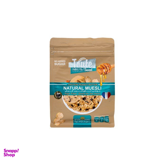 غلات صبحانه پروتئینی و بدون شکر توت سوییت با طعم کره بادام زمینی وزن 270 گرم
