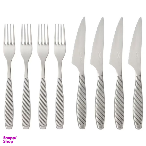 چاقو و چنگال استیک ایکیا کد 105.406.25 بسته 8 عددی