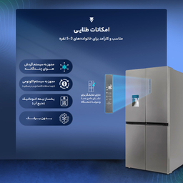 یخچال و فریزر ساید بای ساید 19 فوت پاکشوما مدل 4D RDP 530 W