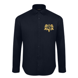 پیراهن مردانه مدل گلدوزی کد 5237 رنگ سرمه ای