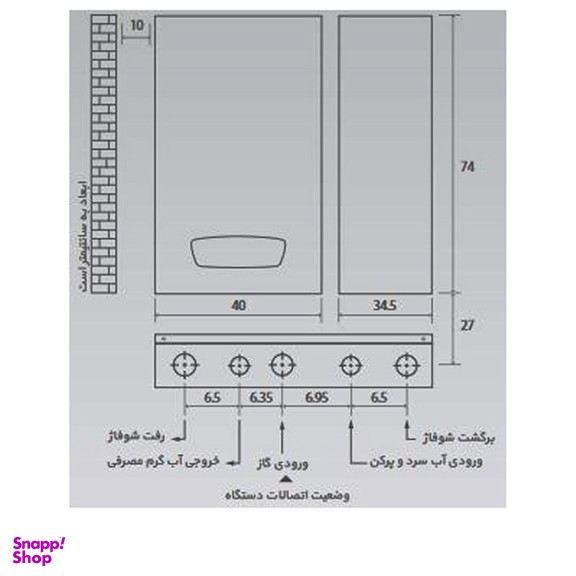 پکیج شوفاژ دیواری بوتان مدل Perla 28 RSi