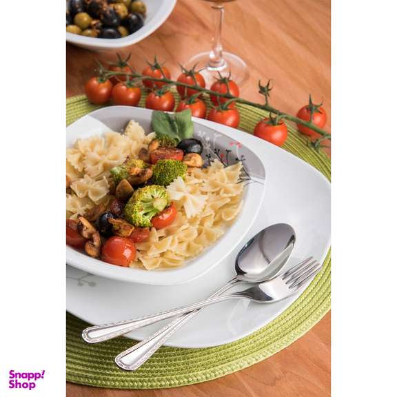 سرویس قاشق و چنگال 12 پارچه ناب استیل مدل برلین براق