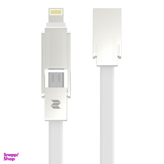 کابل دو پورت Micro USB به لایتنینگ راک اسپیس مدل M7 Metal 2in1