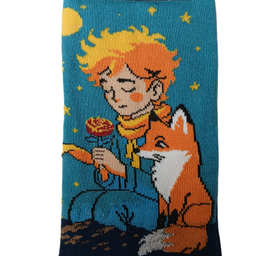 جوراب ساق دار مدل شازده کوچولو طرح شازده کوچولو و روباه