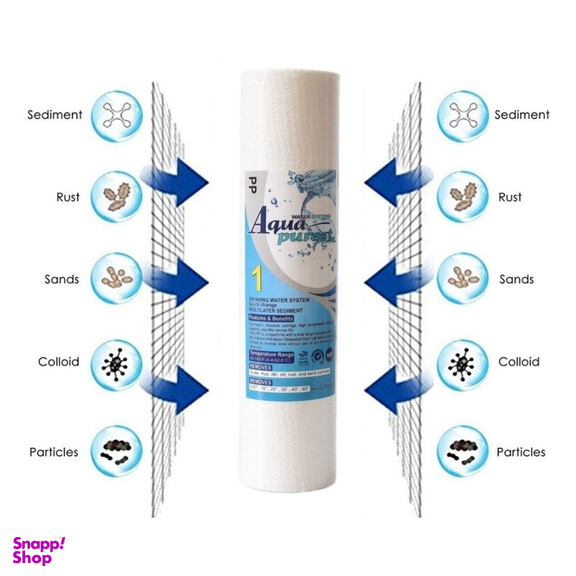 فیلتر دستگاه تصفیه آب آکوا پیورست مدل ECO FILTER 900 مجموعه 9 عددی