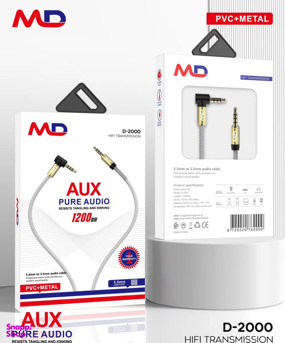 کابل AUX ام دی مدل D_2000
