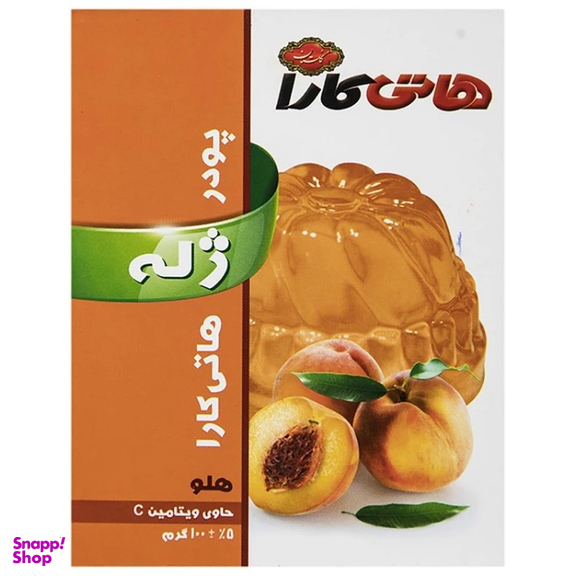 پودر ژله هلو هاتی کارا وزن 100 گرم