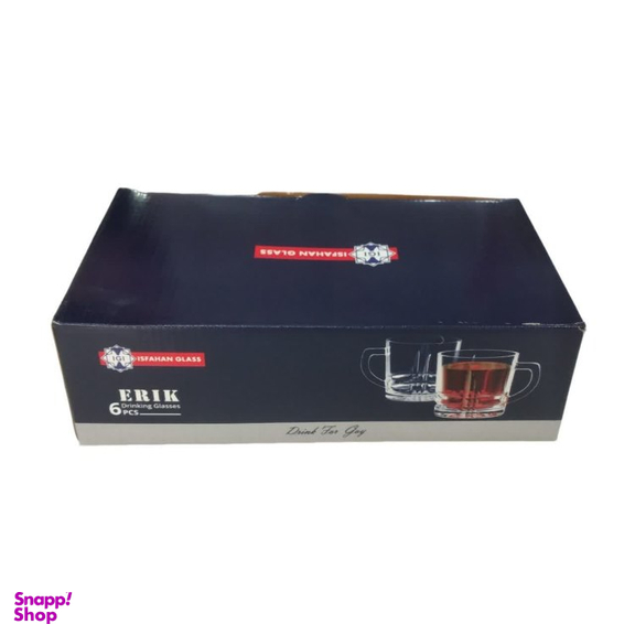 فنجان شیشه و بلور اصفهان مدل اریک کد 299 مجموعه 6 عددی