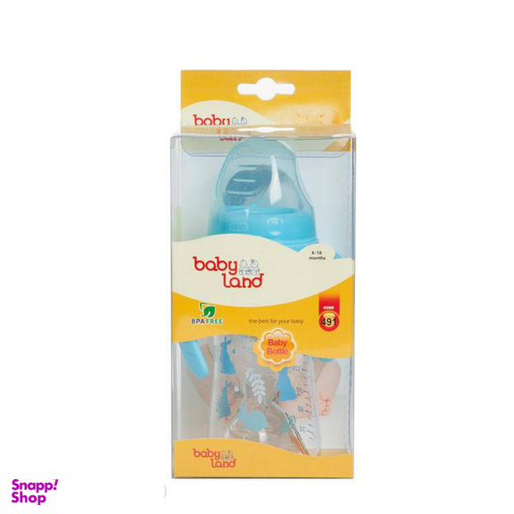 شیشه شیر بیبی لند مدل دسته دار کد 491 گنجایش 240 میلی لیتر