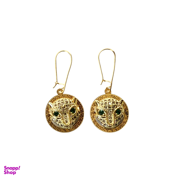 گوشواره طلا 18 عیار زنانه طرح پنتر سفید کد 6565