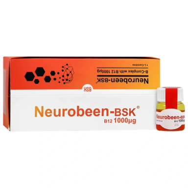 ویال خوراکی نوروبین 1000 میکروگرم طعم هلو بنیان سلامت کسری بسته 10 عددی