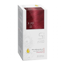 کیت رنگ مو زی فام شماره 6.66 شرابی آتشین حجم 50 میلی‌ لیتر