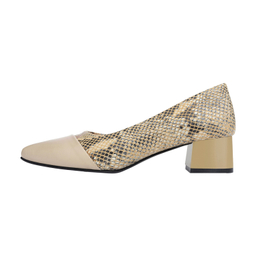 کفش زنانه چرم یلسان مدل آلیس کد 643-RTL رنگ کرم