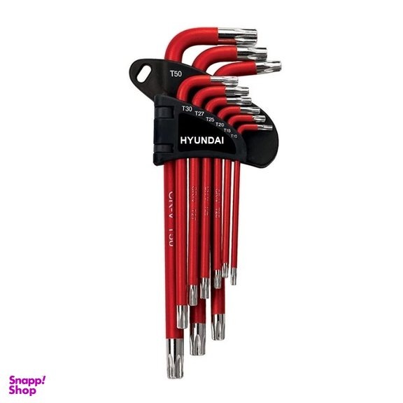 آچار آلن ستاره ای هیوندای مدل HT390 مجموعه 9 عددی