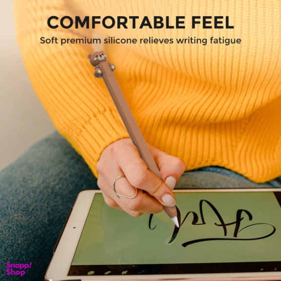 کاور قلم لمسی آهااستایل مدل PT129-2 طرح خرس مناسب اپل سری 2