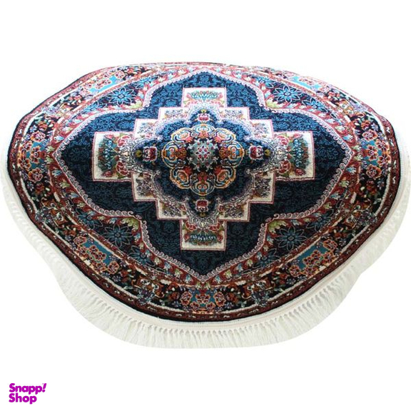 فرش ماشینی گرد مدل ناردون 101 رنگ سرمه ای