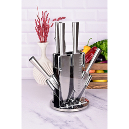 سرویس چاقو 8 پارچه آشپزخانه یونیک طرح 2 کد 5511