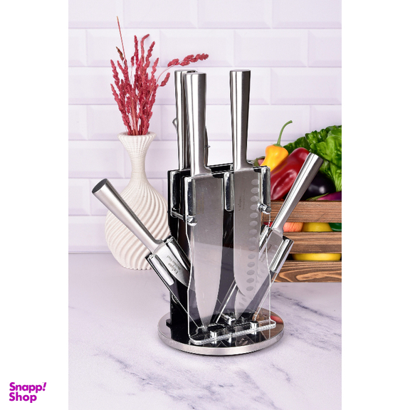 سرویس چاقو 8 پارچه آشپزخانه یونیک طرح 2 کد 5511