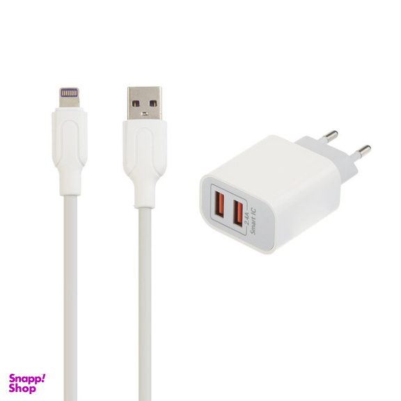 شارژر دیواری هیسکا مدل H-107 به همراه کابل تبدیل Lightning