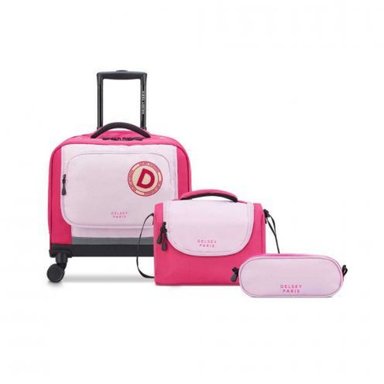 ست کیف و کوله مدرسه دلسی مدل آکادمی چرخ دار کد 003390910 مجموعه 3 عددی