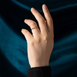 انگشتر طلا 18 عیار زنانه جواهری سون کد 2474