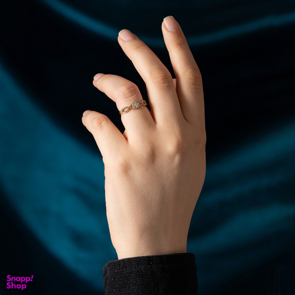 انگشتر طلا 18 عیار زنانه جواهری سون کد 2474